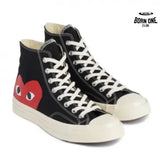 Comme des Garcons Black Converse High Top with Big Heart