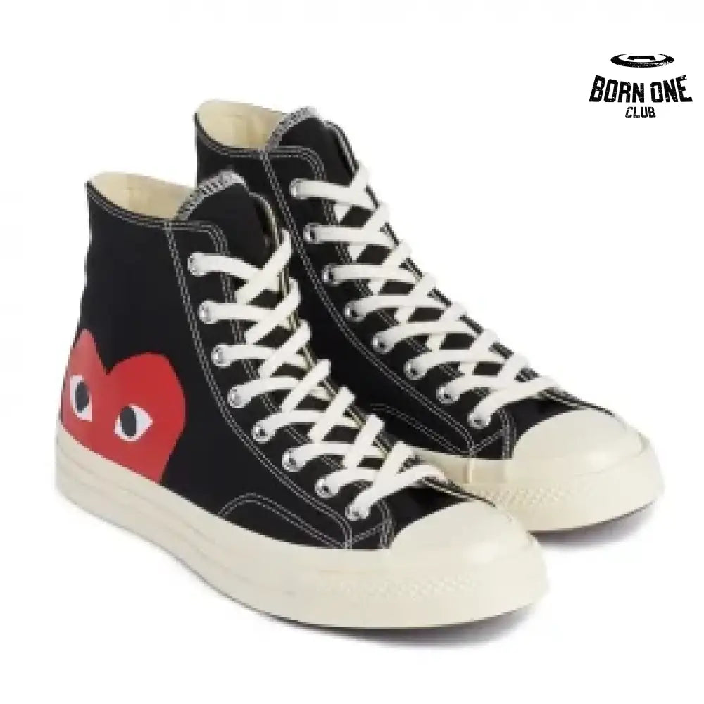 Comme des Garcons Black Converse High Top with Big Heart