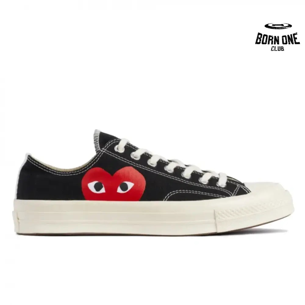 Comme des Garcons Black Converse Low Top with Big Heart