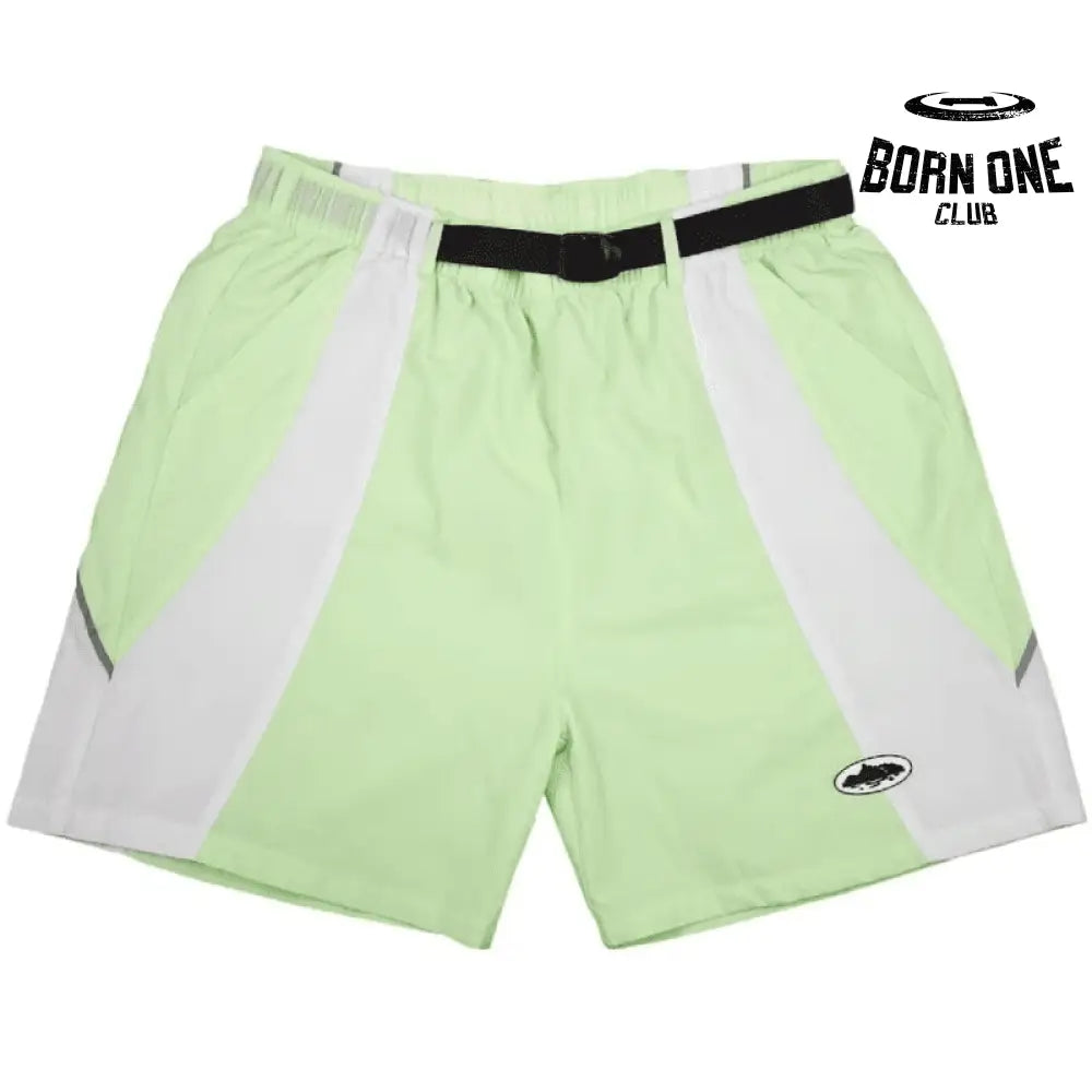 Shorts Corteiz Verde Claro Branco