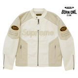 Jaqueta Supreme x Vanson Leathers Cordura White Cream