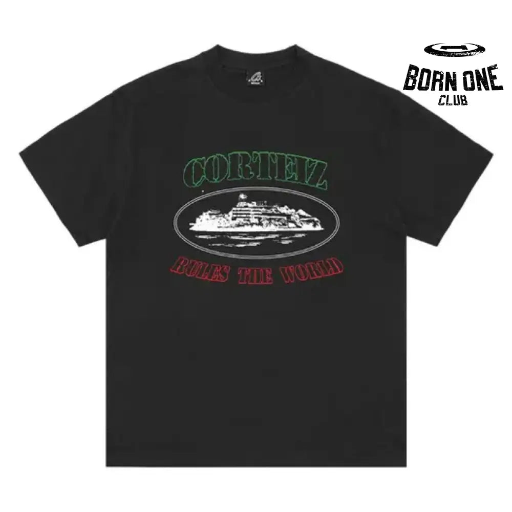 Camiseta Corteiz Og Alcatraz Itália Preta