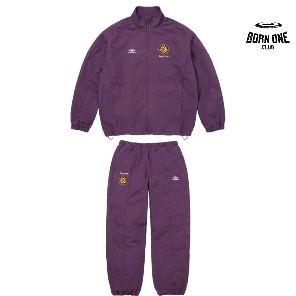 Conjunto Supreme x Umbro Cotton Ripstop Track Plum