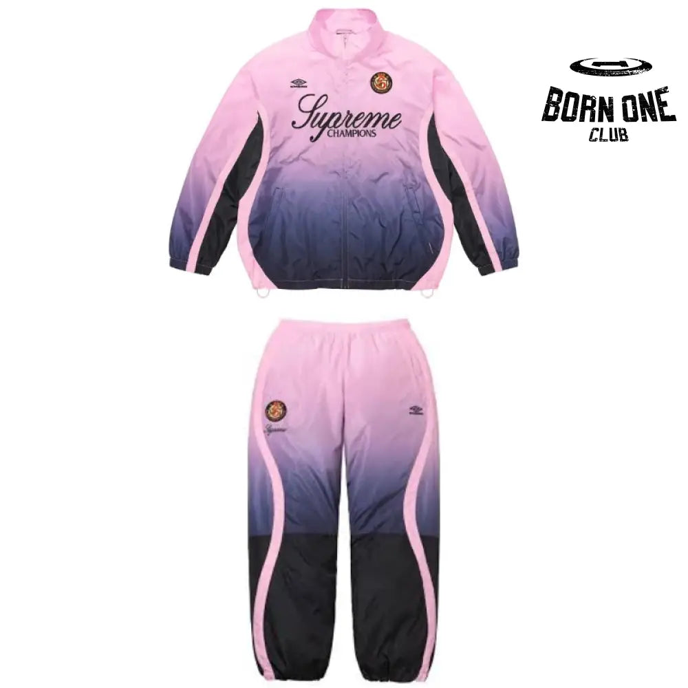Conjunto Supreme x Umbro Gradient Track Pink