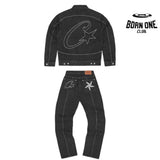 Conjunto Corteiz C-Star Denim Jeans Preto