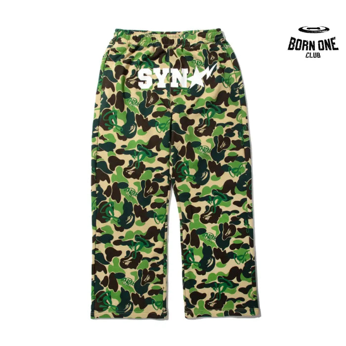 Calça BAPE x SYNA By Central Cee x Spotfy Camo Green