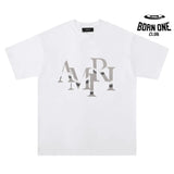 Camiseta Amiri Staggered Chrome Branca