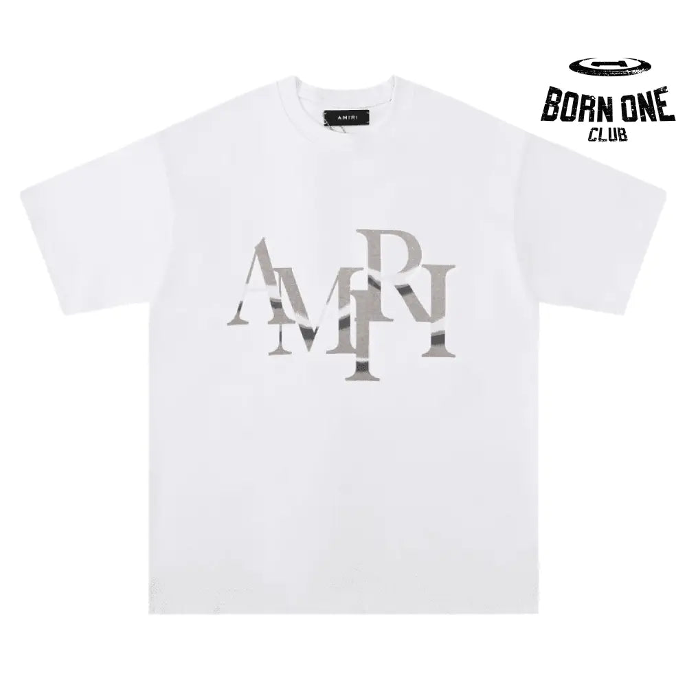 Camiseta Amiri Staggered Chrome Branca