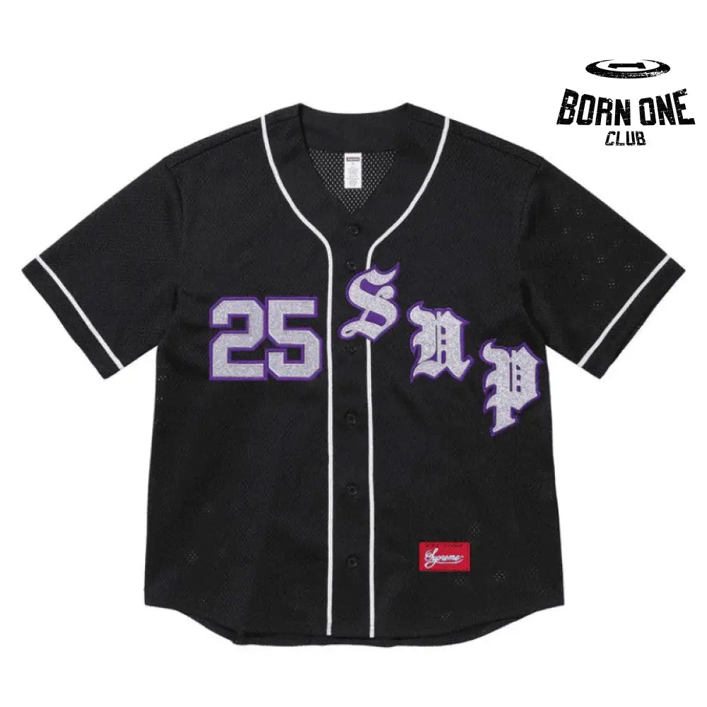 Camiseta Supreme Old English Baseball Jersey Black