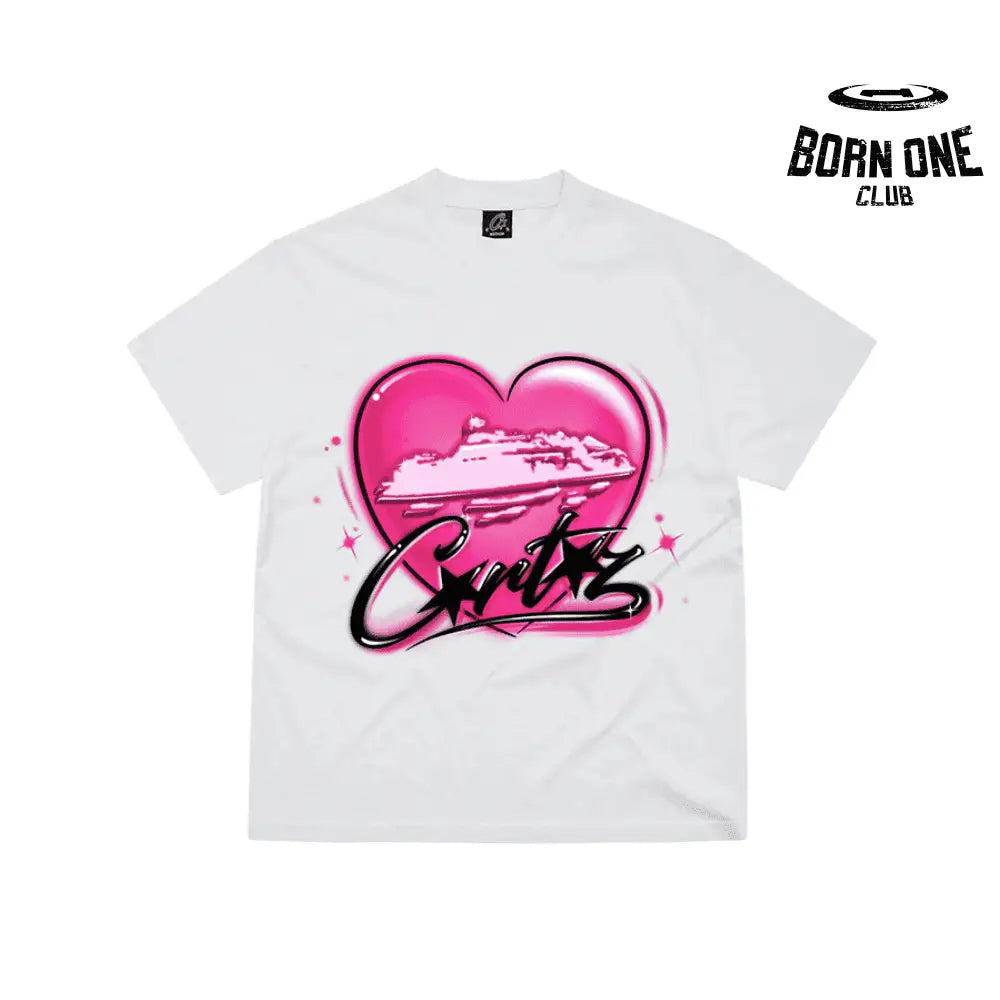 Camiseta Corteiz Pink Heart