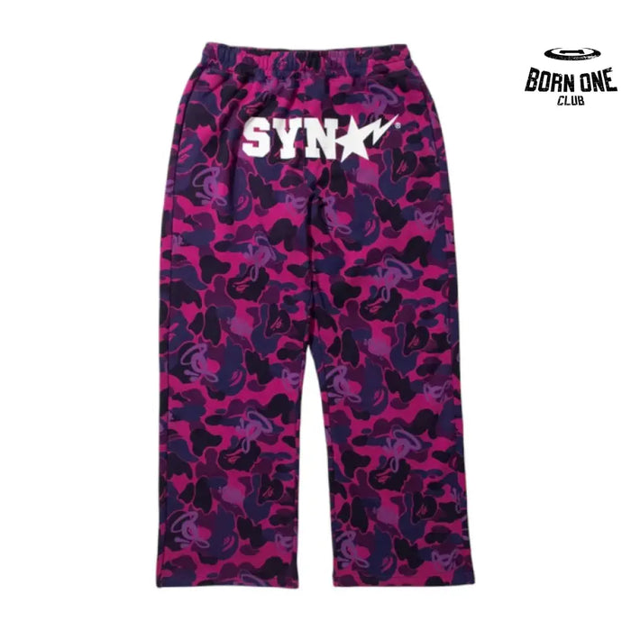 Calça BAPE x SYNA By Central Cee x Spotfy Camo Purple