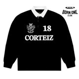 Camisa Corteiz Paneled Rugby Polo Preta