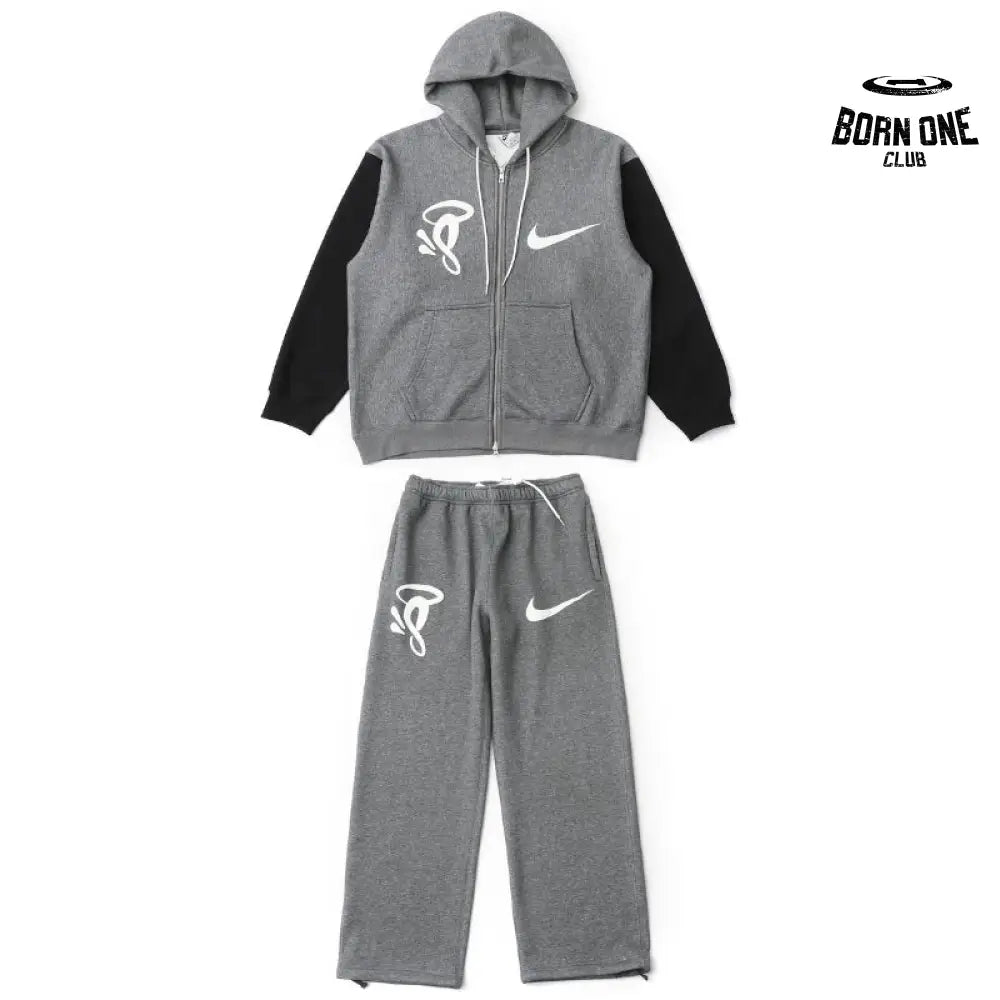 Conjunto Syna World x Nike Solo Swoosh Fleece Full-Zip Grey
