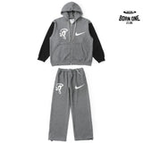 Conjunto Syna World x Nike Solo Swoosh Fleece Full-Zip Grey