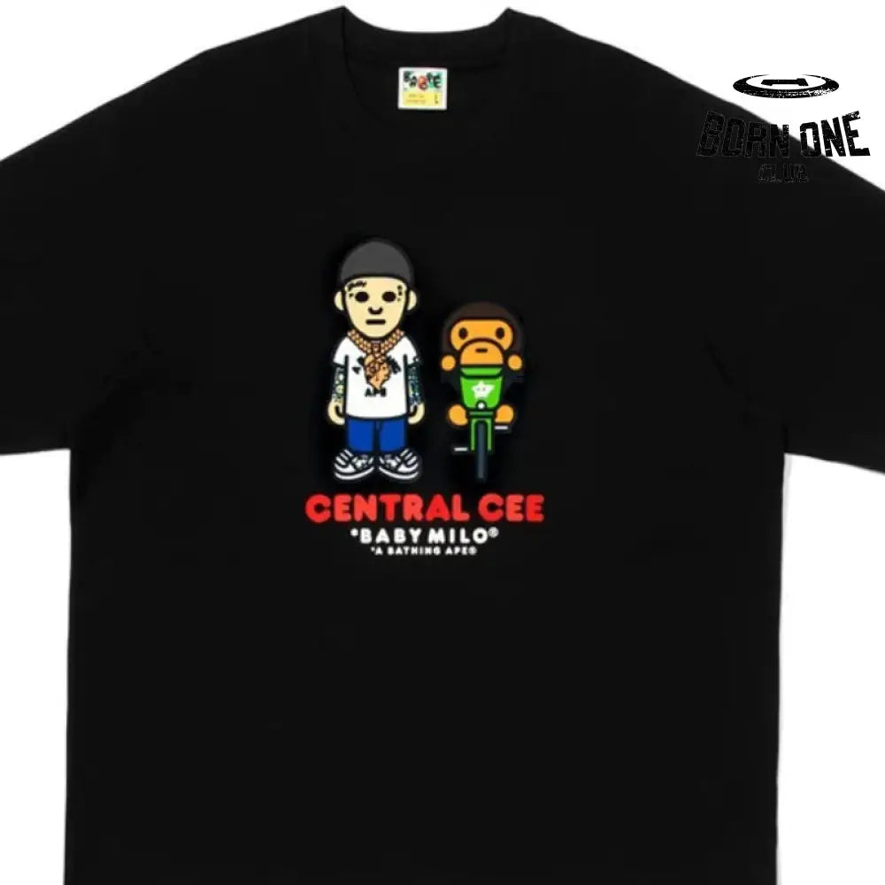 Camiseta BAPE x Syna by Central Cee Bax Milo Black
