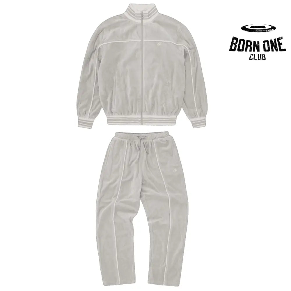 Conjunto Corteiz Veludo Cinza