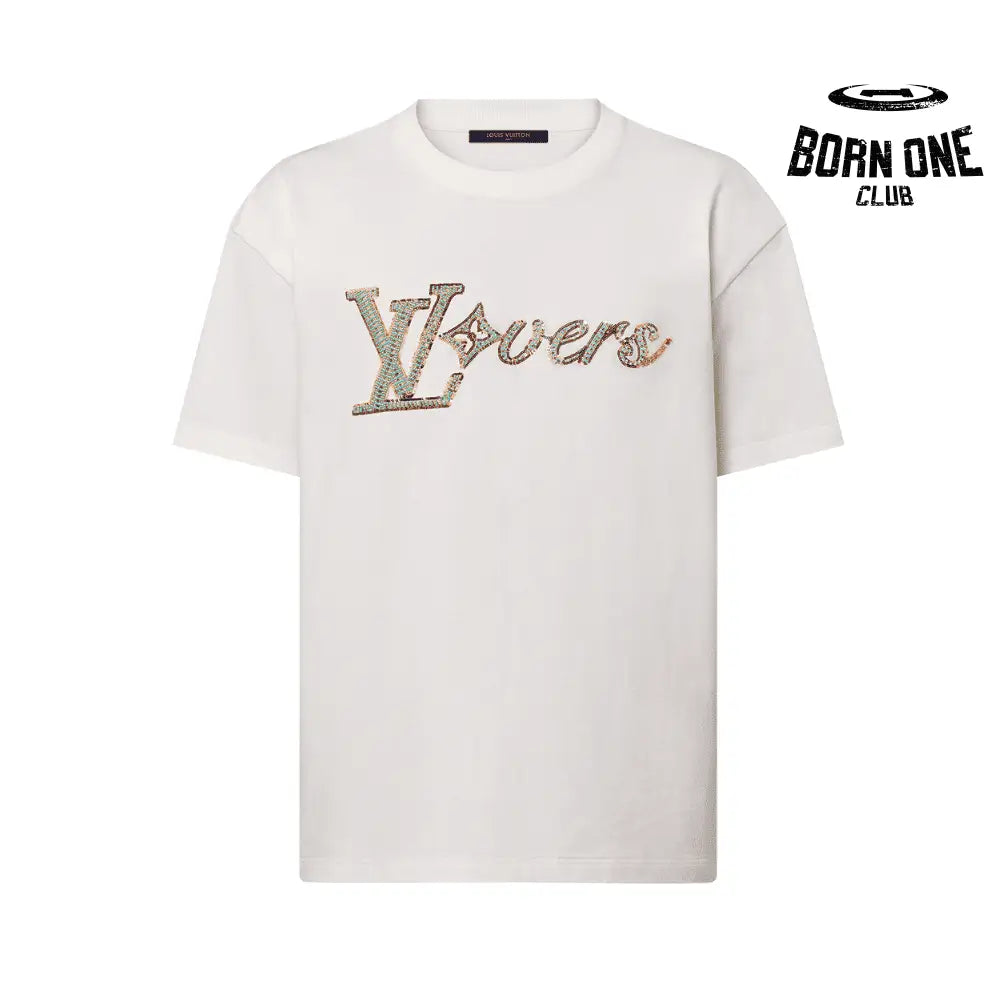 Camiseta Louis Vuitton White Embroidered Lovers