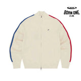 Jaqueta Corteiz Knit Zíper Fleece Cream