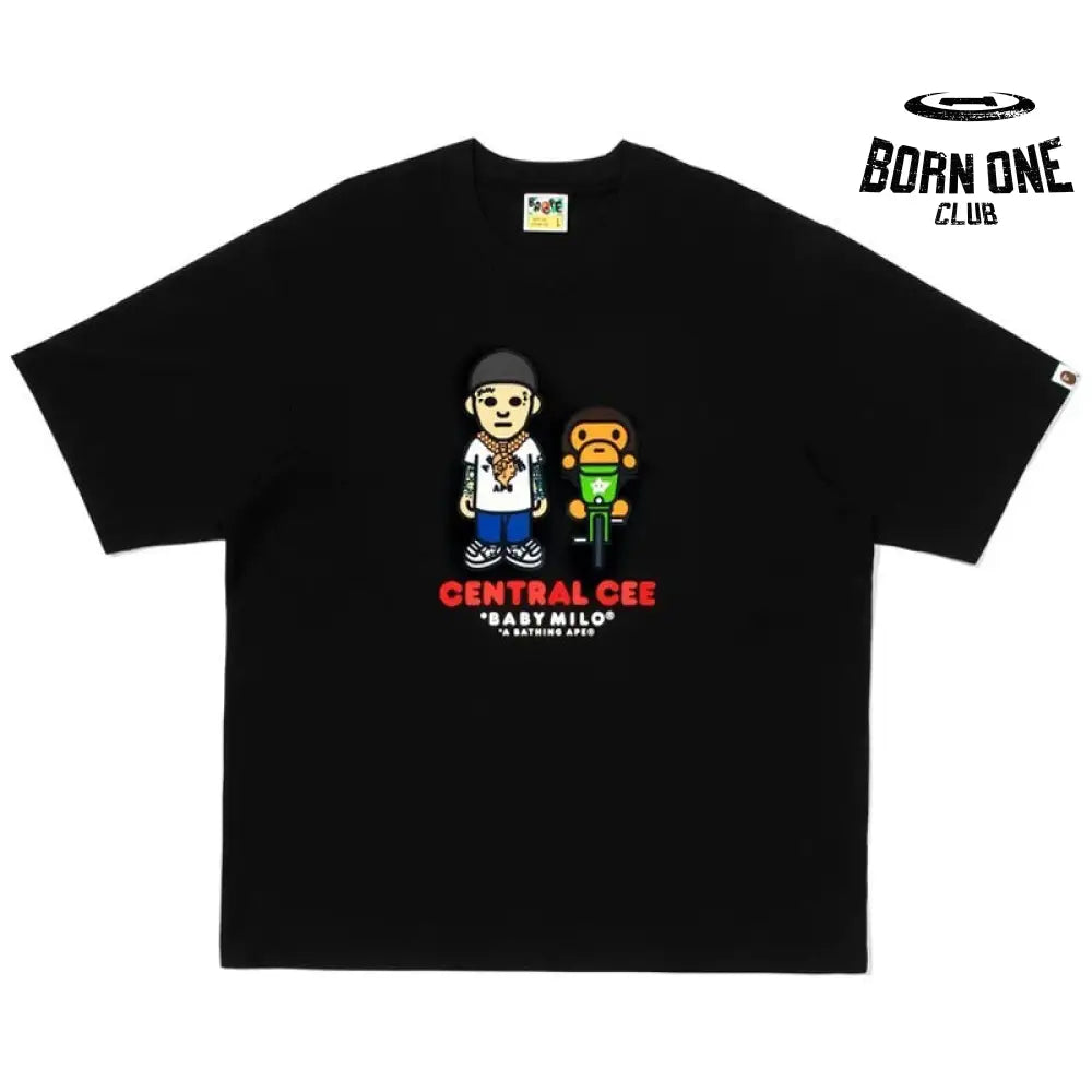 Camiseta BAPE x Syna by Central Cee Bax Milo Black