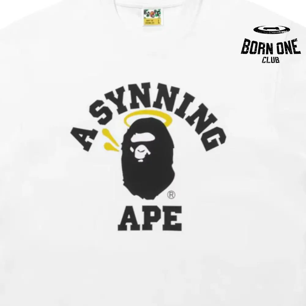 Camiseta BAPE x Syna by Central Cee College White