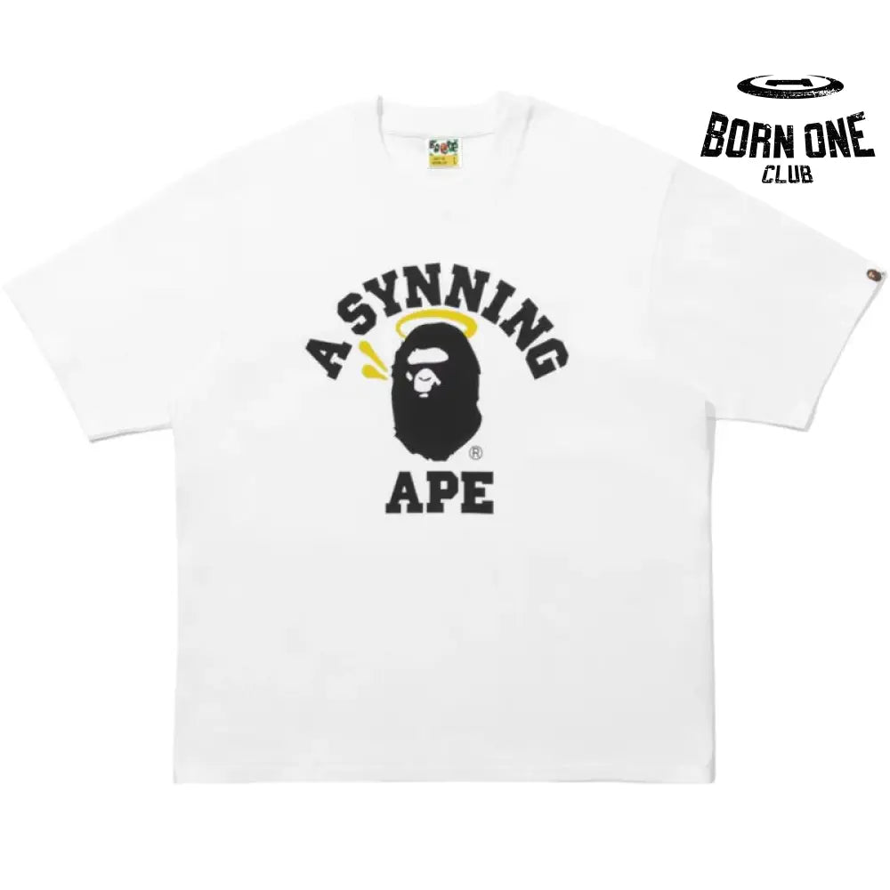 Camiseta BAPE x Syna by Central Cee College White