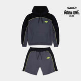 Conjunto Synaworld Pipe Hoodie & Shorts Cinza