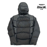 Jaqueta Puffer Synaworld Logo Wave Preta