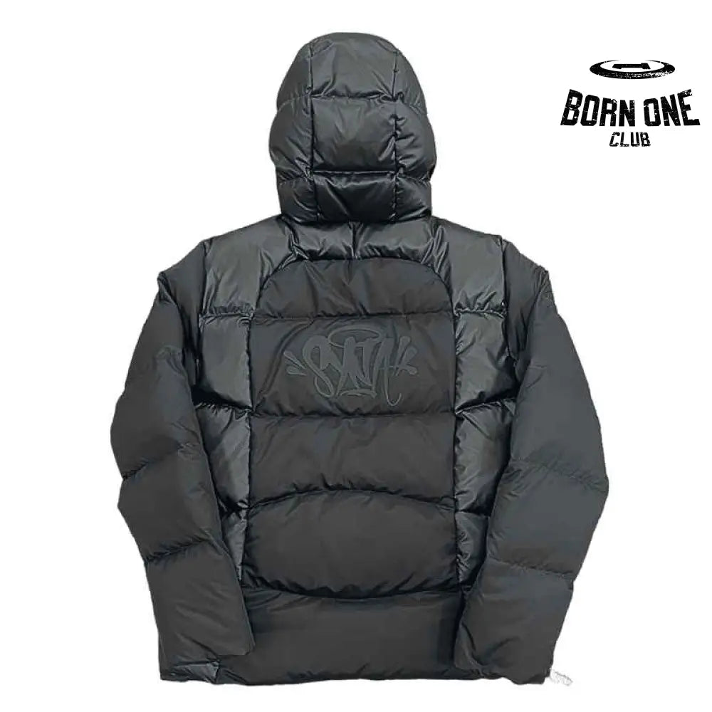 Jaqueta Puffer Synaworld Logo Wave Preta