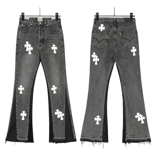 Calça Jeans Flare Chrome Hearts