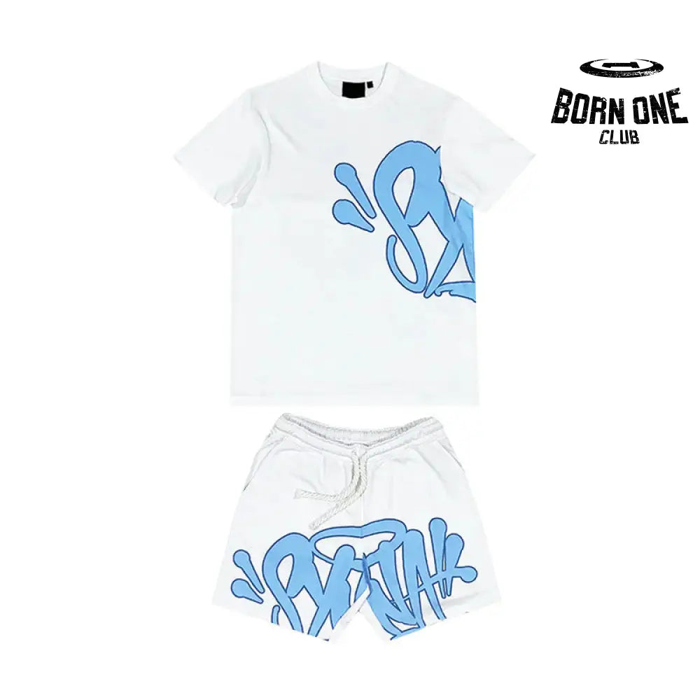 Conjunto Shorts Synaworld White Blue