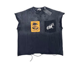 Camiseta Regata Satoshi Nakamoto Patch Sleeveless Tee Black