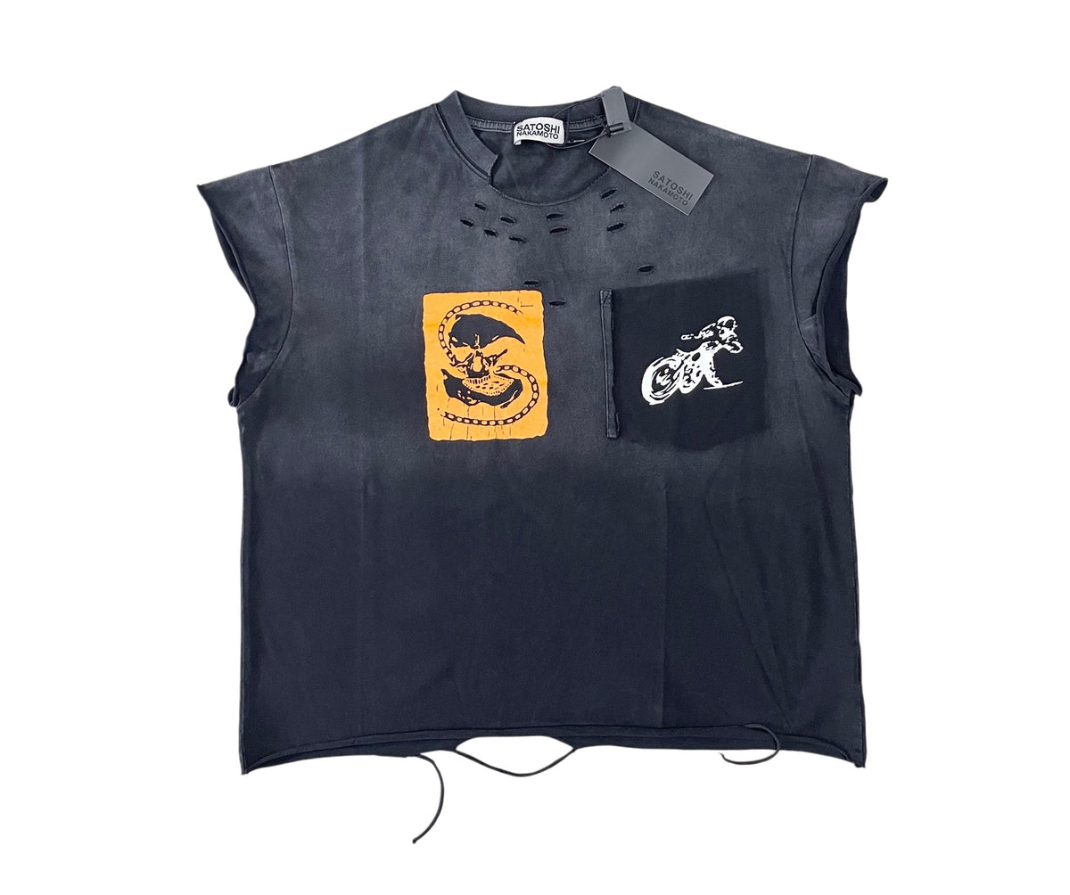 Camiseta Regata Satoshi Nakamoto Patch Sleeveless Tee Black