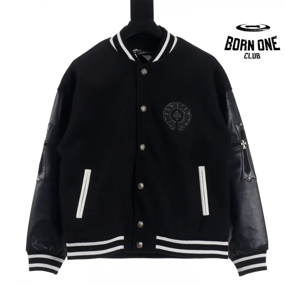 Chrome Hearts Horse Shoe Embroided Patch Varsity Jaqueta