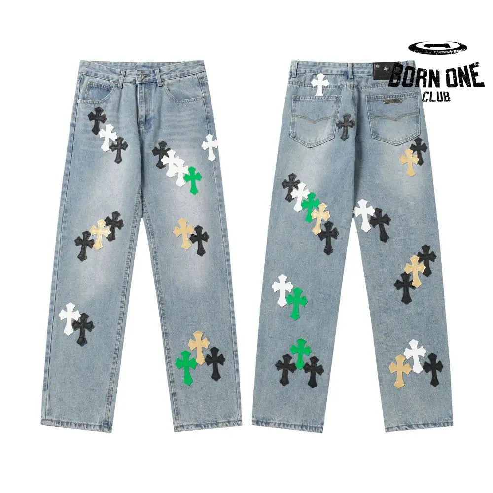 Calça Chrome Hearts Cross Patch Cores Variadas