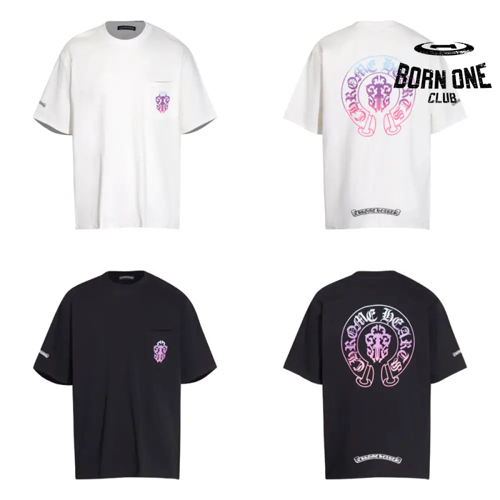 Camiseta Chrome Hearts Gradient Horseshoe Pocket