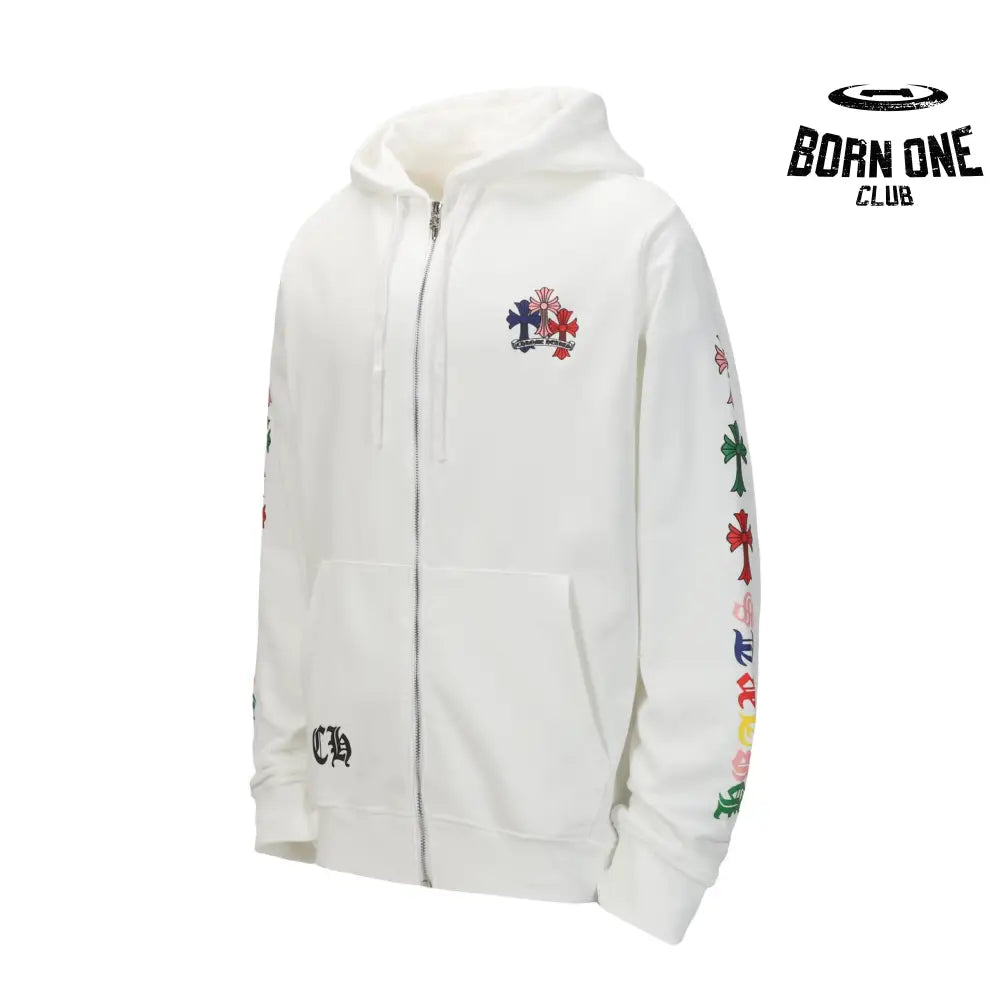Moletom Zip Chrome Hearts Multicolor Cross