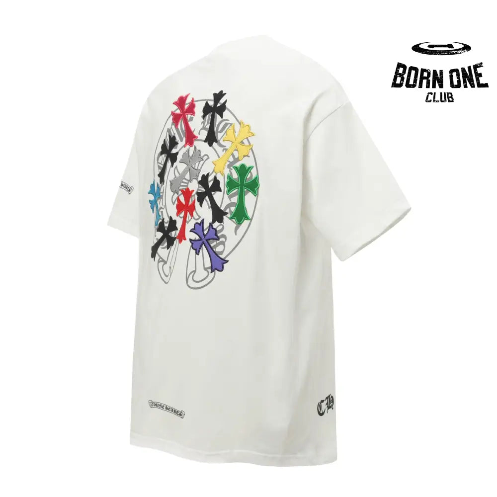 Camiseta Chrome Hearts Sanskrit Multicolor Cross Horseshoe