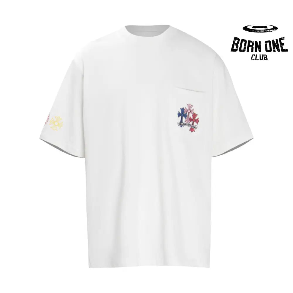 Camiseta Chrome Hearts Big Multicolor Cross White
