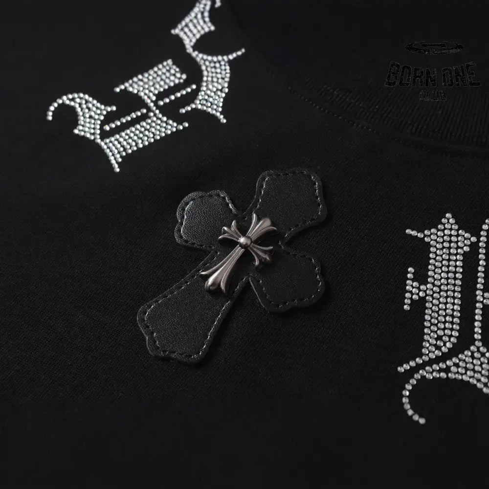 Camiseta Chrome Hearts Sanskrit Collar Preta