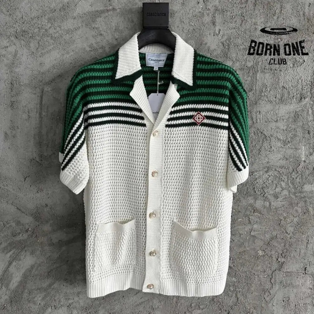 Conjunto Casablanca Crochê Verde/Branco