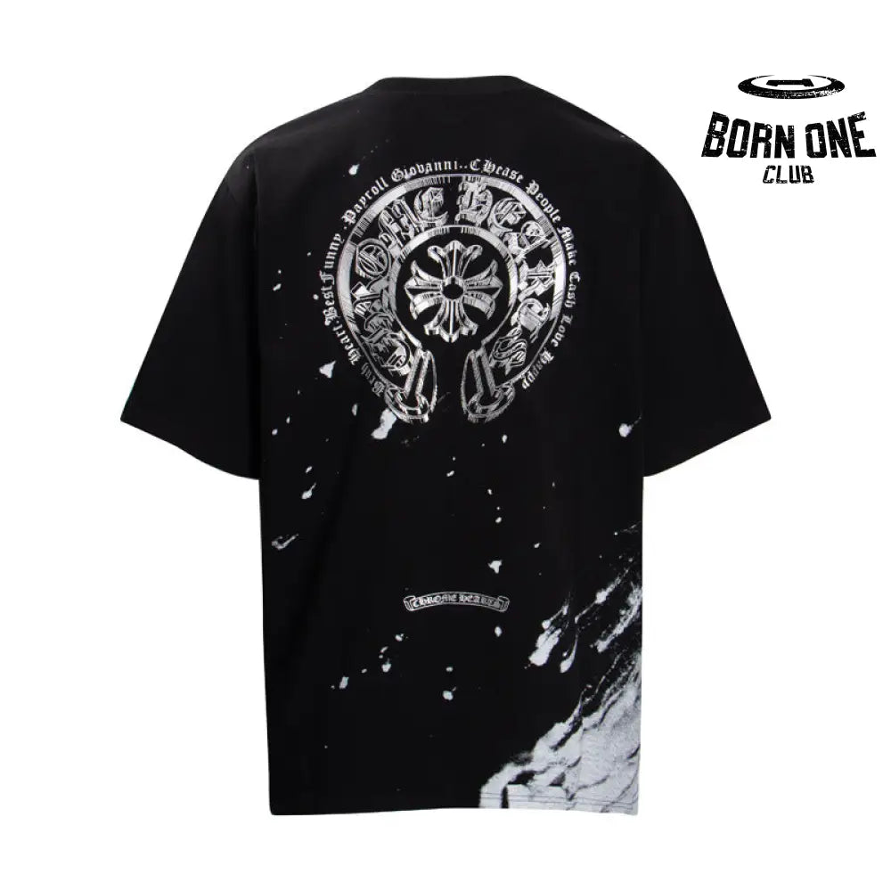 Camiseta Chrome Hearts Ink Splash Horseshoe