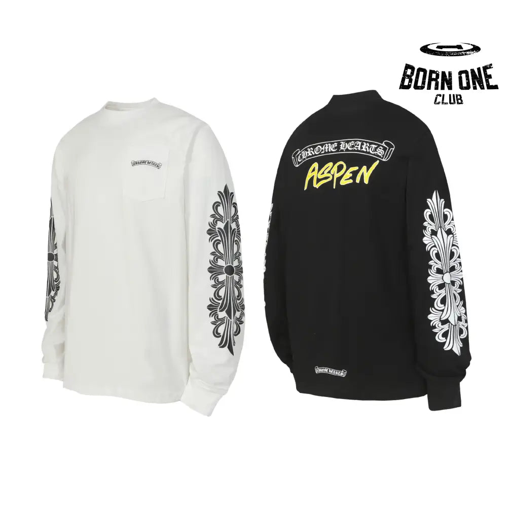 Camiseta Manga Longa Chrome Hearts Aspen Floral Sleeve