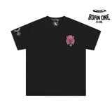 Camiseta Chrome Hearts Pink Cross Sanskrit