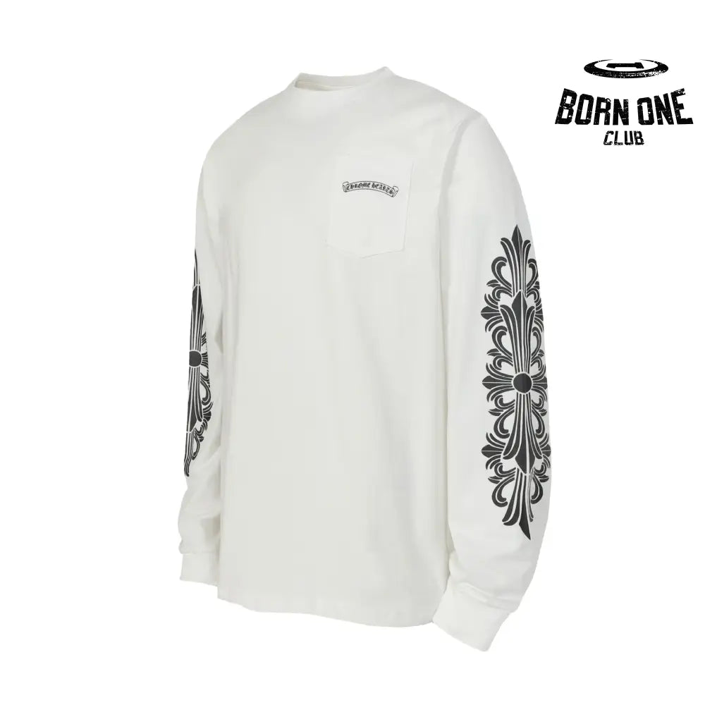 Camiseta Manga Longa Chrome Hearts Aspen Floral Sleeve