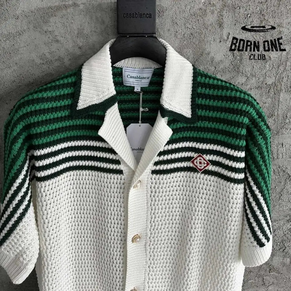 Conjunto Casablanca Crochê Verde/Branco