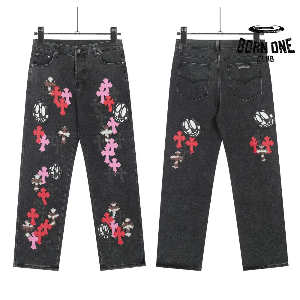Calça Chrome Hearts Cross Patch Cores Variadas