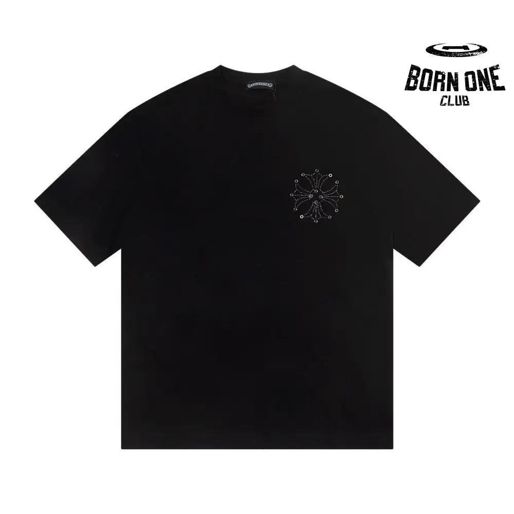 Camiseta Chrome Hearts Rhinestone Horseshoe