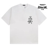 Camiseta Chrome Hearts Rhinestone Cross