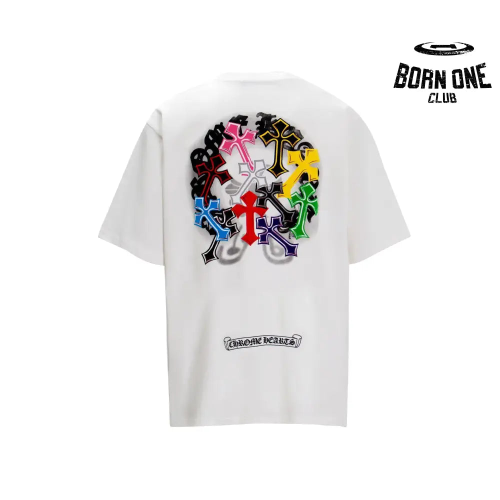 Camiseta Chrome Hearts Rainbow Cross Foam