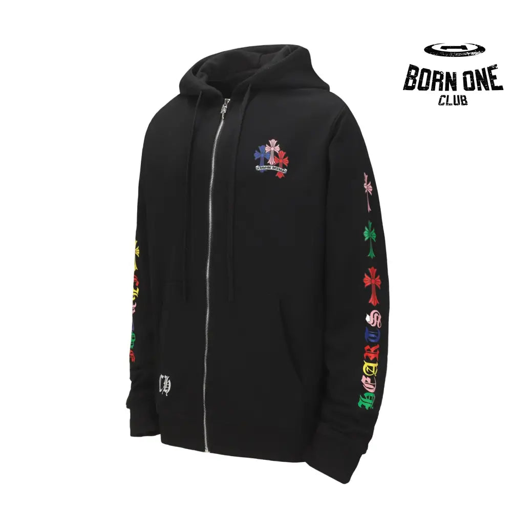 Moletom Zip Chrome Hearts Multicolor Cross